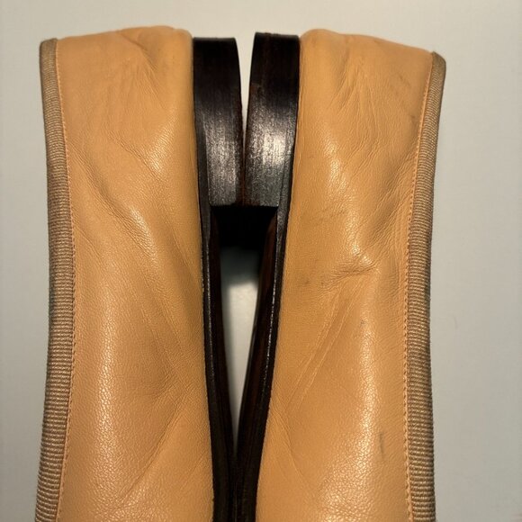 CHANEL Two-Tone cap toe Beige and Black Ballerina flats - Picture 5 of 14